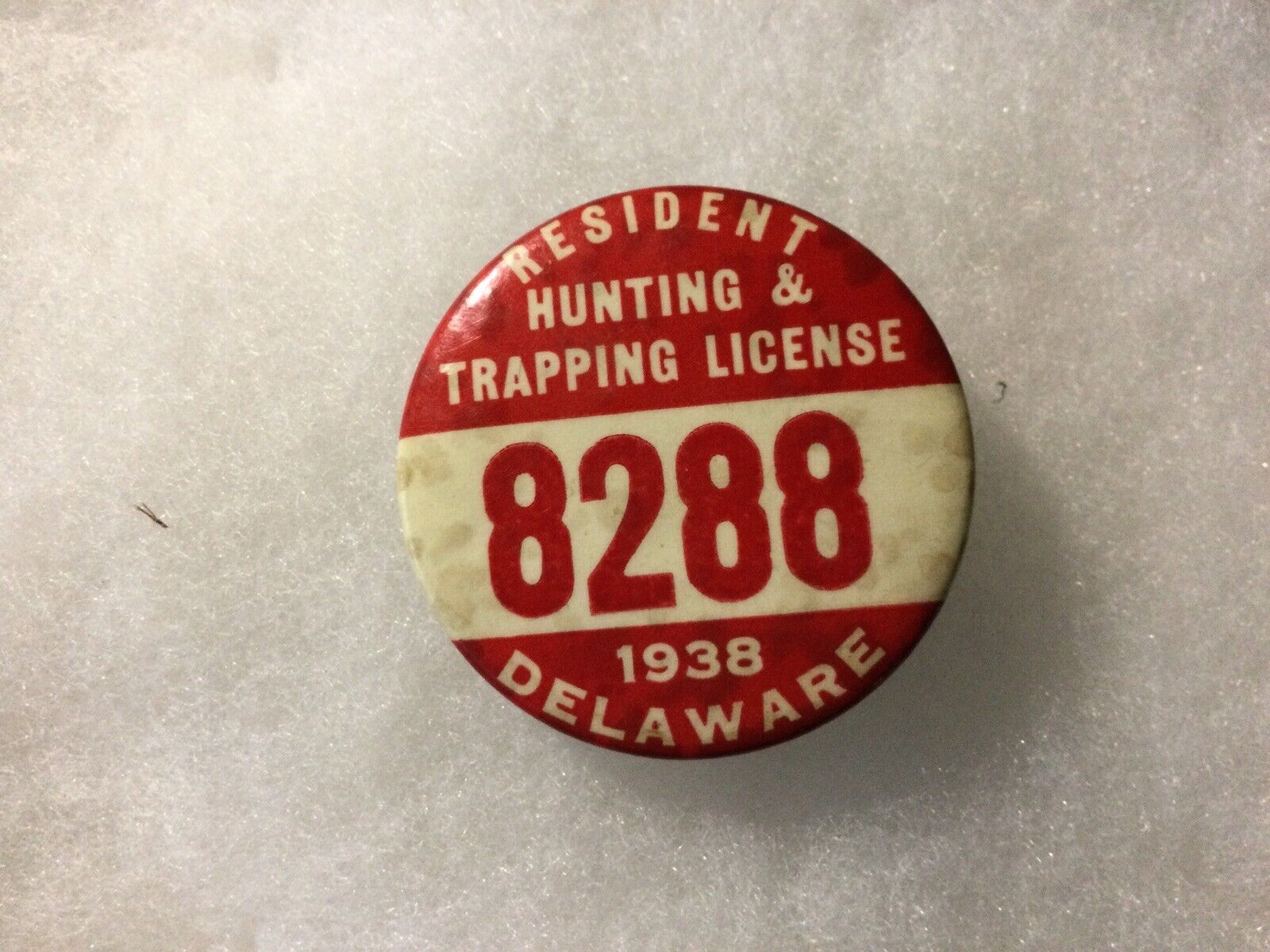 1938 Delaware Resident Hunting And Trapping License With Paper