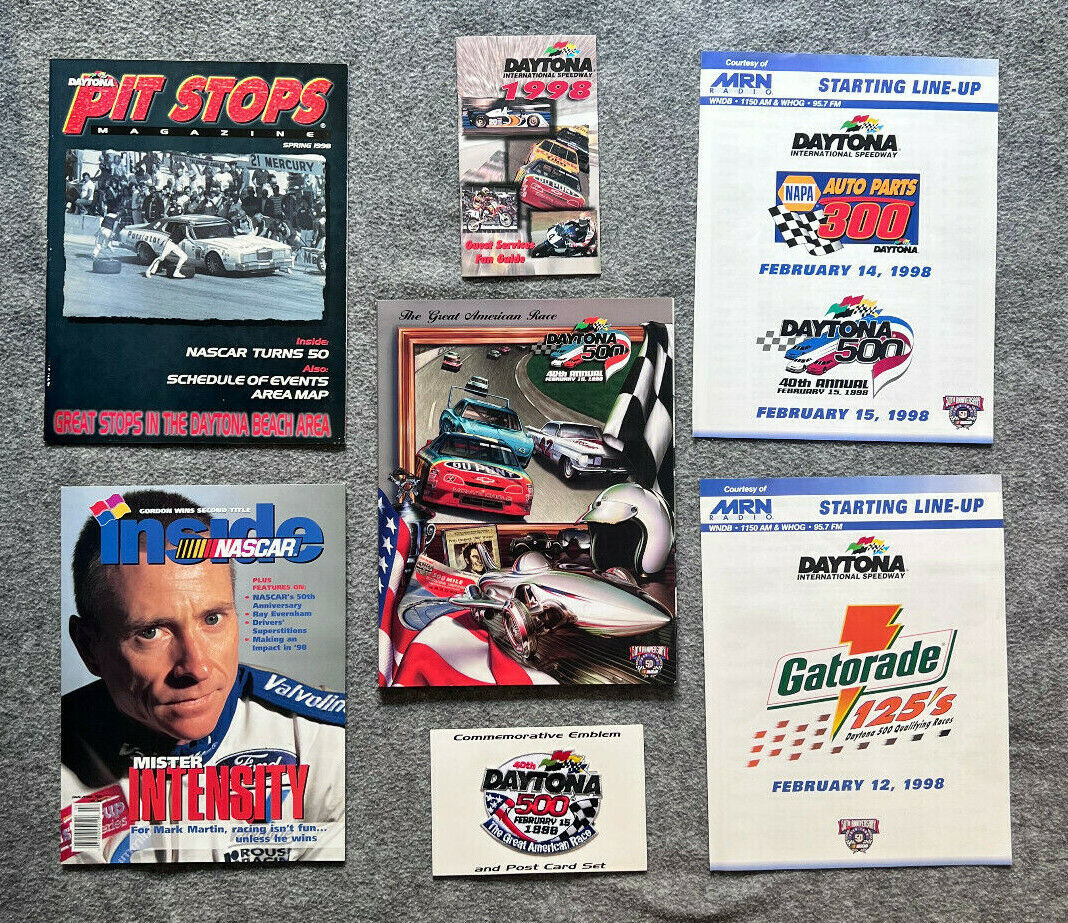 1998 Daytona 500 Race Programs With Protective Case
