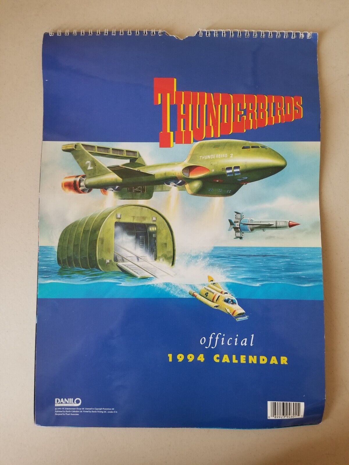Thunderbirds 1994 Calendar Poster Vintage Rare Uk