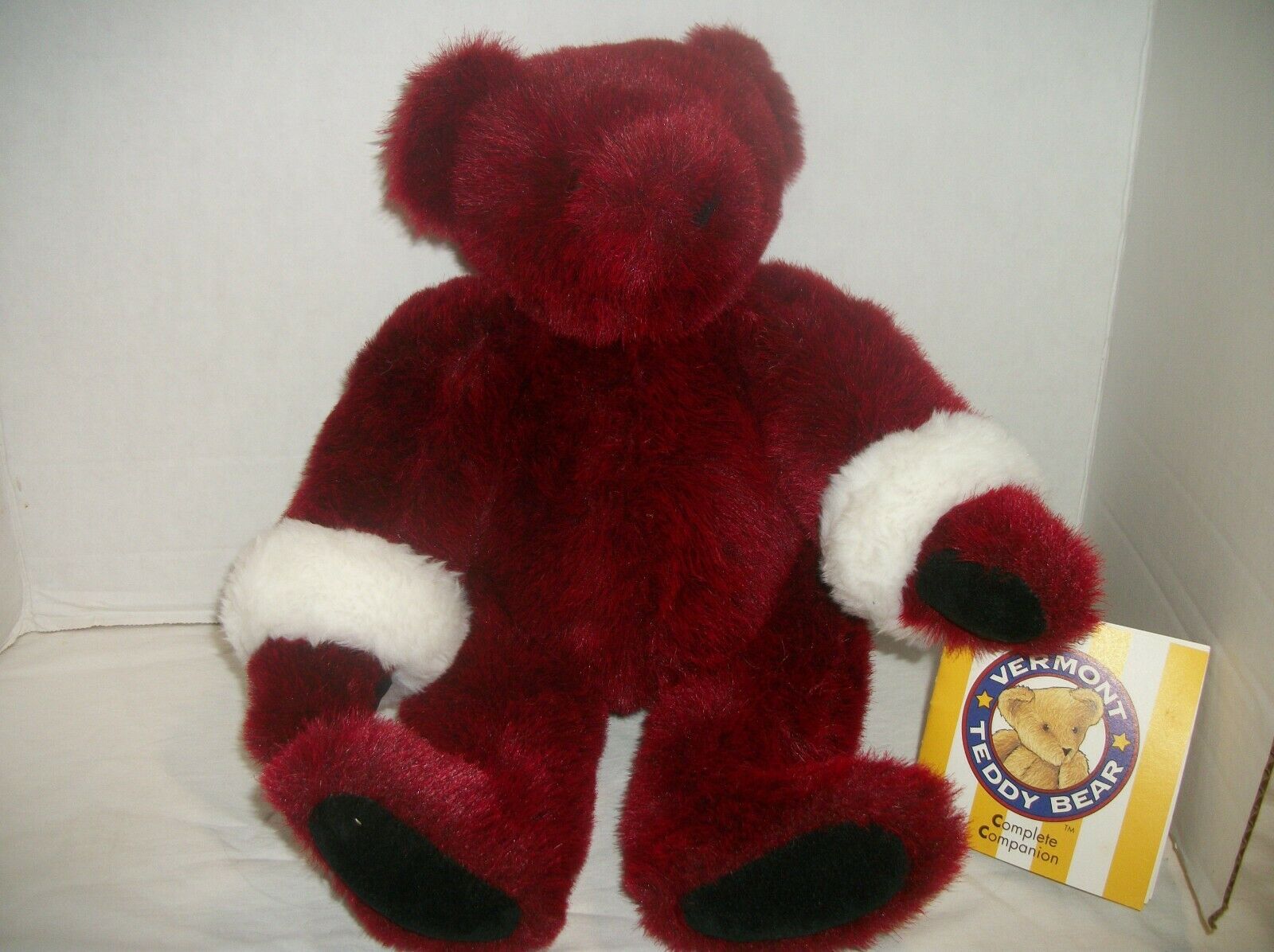 Vintage 15" Jointed Vermont Teddy Bear, Red