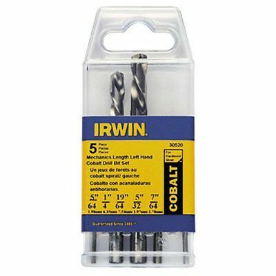 Irwin 30520 - 5pc Left Hand Cobalt Drill Bit Set