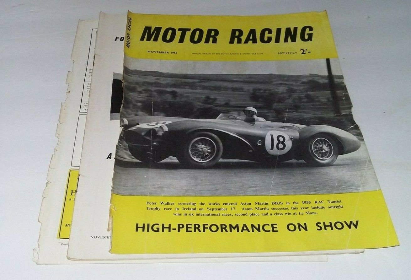 Nov 1955 Motor Racing Magazine British Racing Sports Car Club Peter Walker