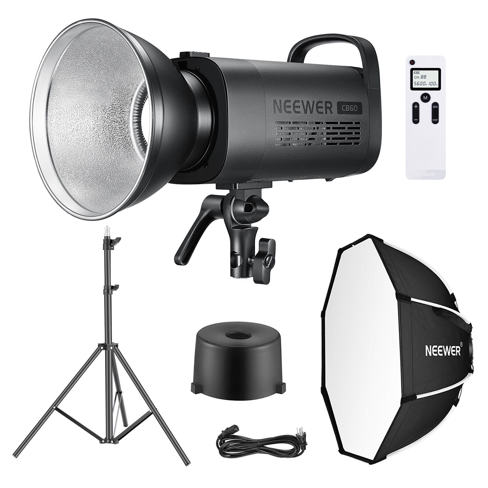 Neewer Cb60 60w Led Video Light,5600k Led Continuous Light Kit With Bowens Mount