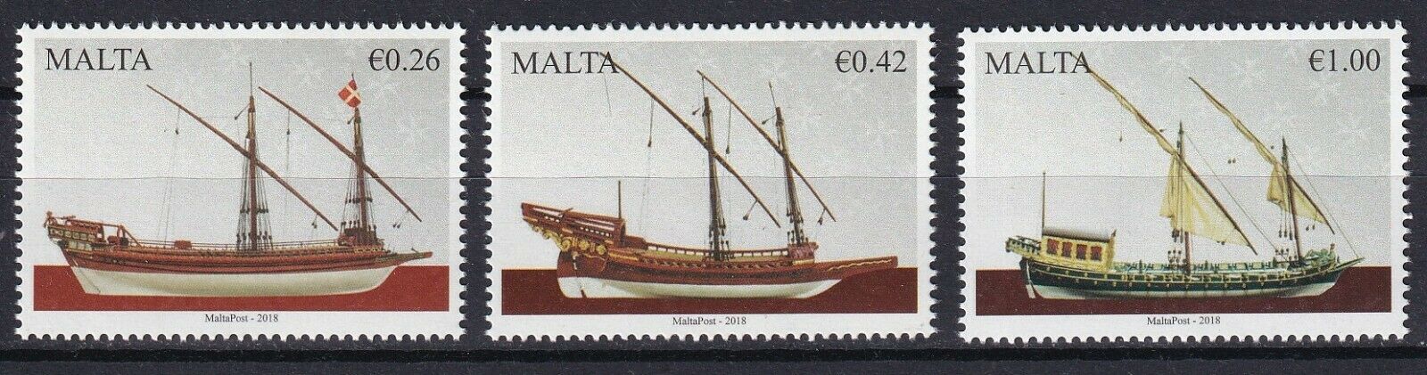 Malta 2018 Ships 3 MNH stamps