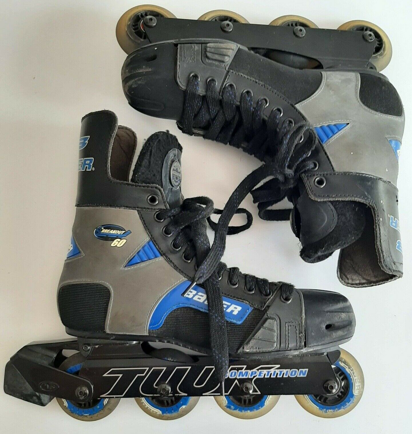 Bauer Mens Size 10 Breakout 60 Nhl Off Ice Inline Roller Skates Blades