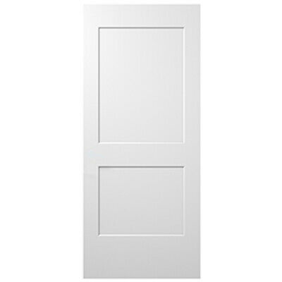Primed 2 Flat Panel Mission Shaker Molded Hollow Core MDF Doors - Door Slabs