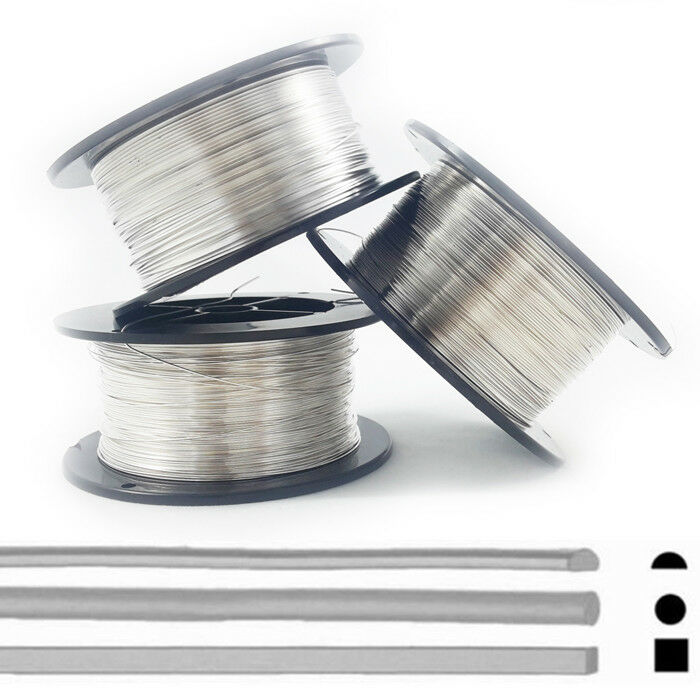 925 Sterling Silver Wire Half Hard Round-1/2 Round-square 20 21 22 24 26 28 30ga