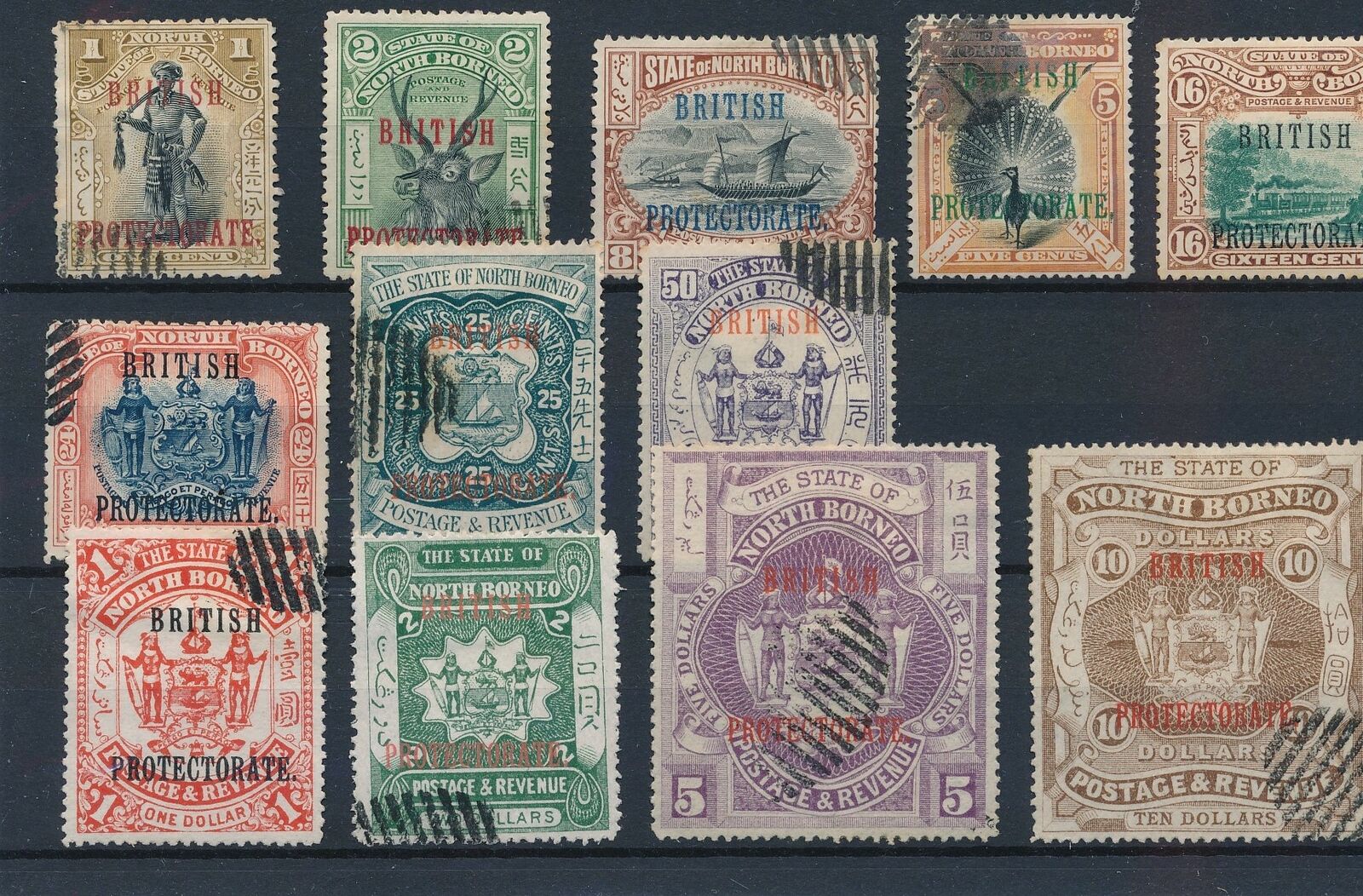 [37750] North Borneo 1901/12 Good Lot Very Fine Used Stamps