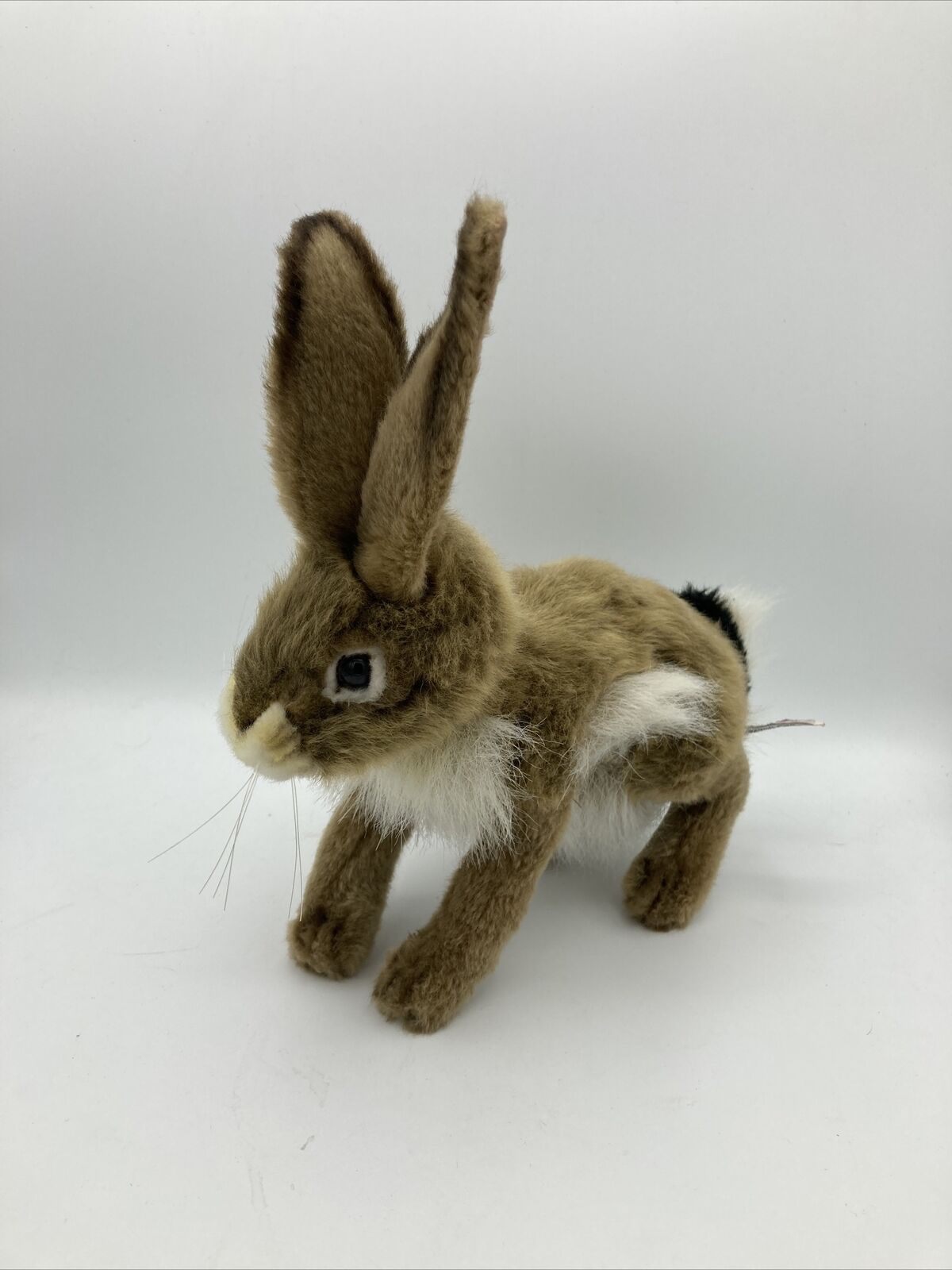 HANSA Portraits Of Nature Stuffed Plush Black Tail Jack Rabbit Easter Bunny