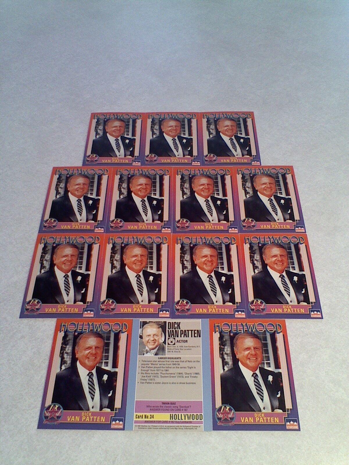 *****Dick Van Patten*****  Lot of 14 cards / Hollywood Walk of Fame