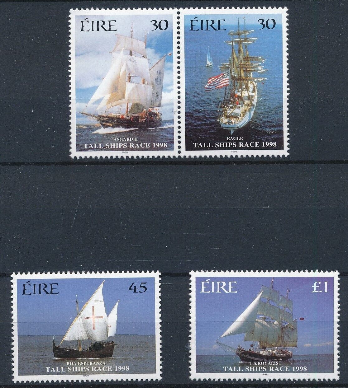 [BIN5146] Ireland 1998 Ships good set of stamps very fine MNH
