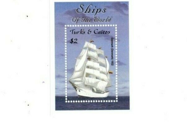Turks And Caicos - 2001 - Ships Of The World - Souvenir Sheet - Mnh (scott#1329)