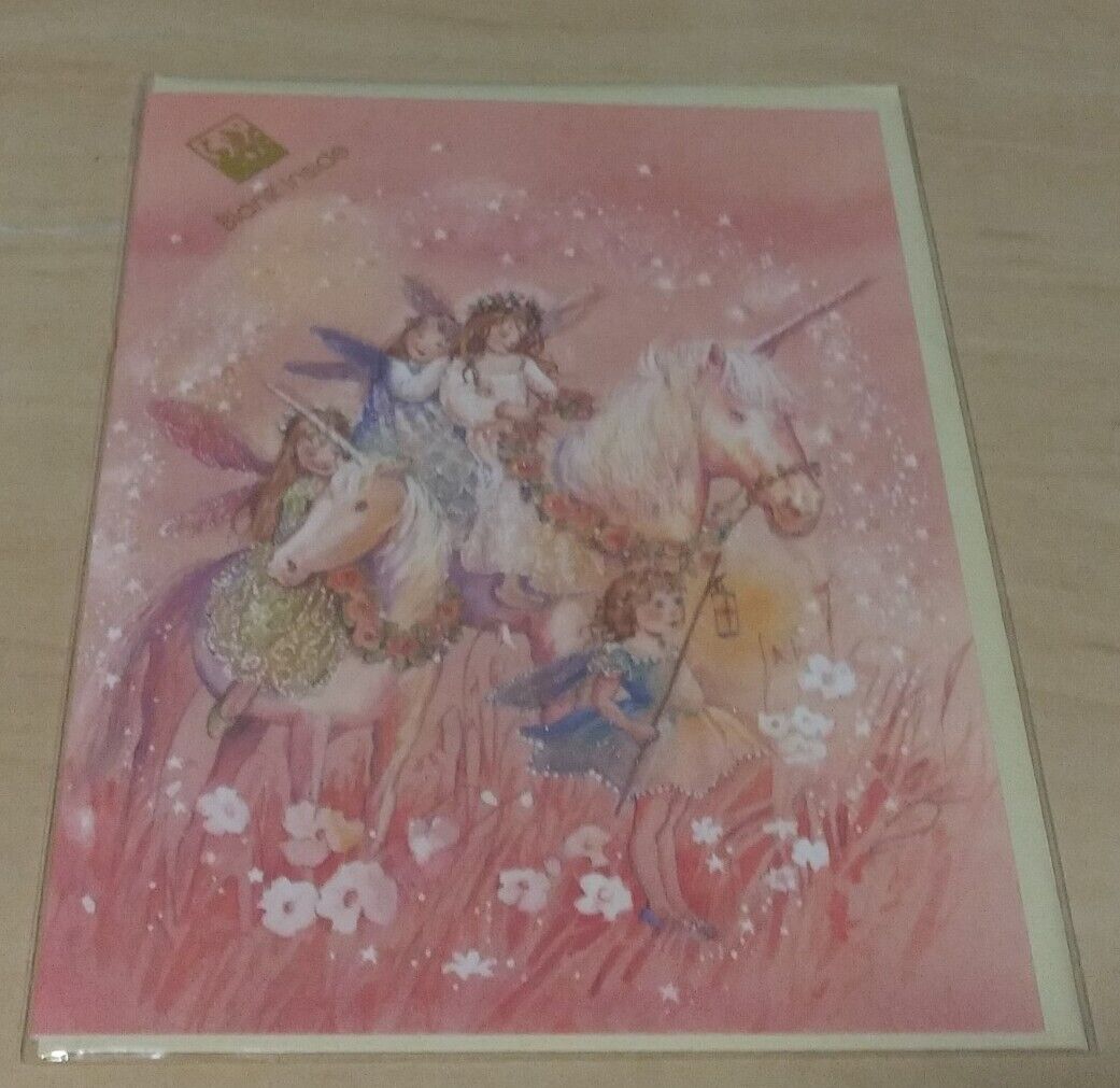 Beverly Manson-forest Fairies "magic Unicorns" Blank Greeting Card - Sealed