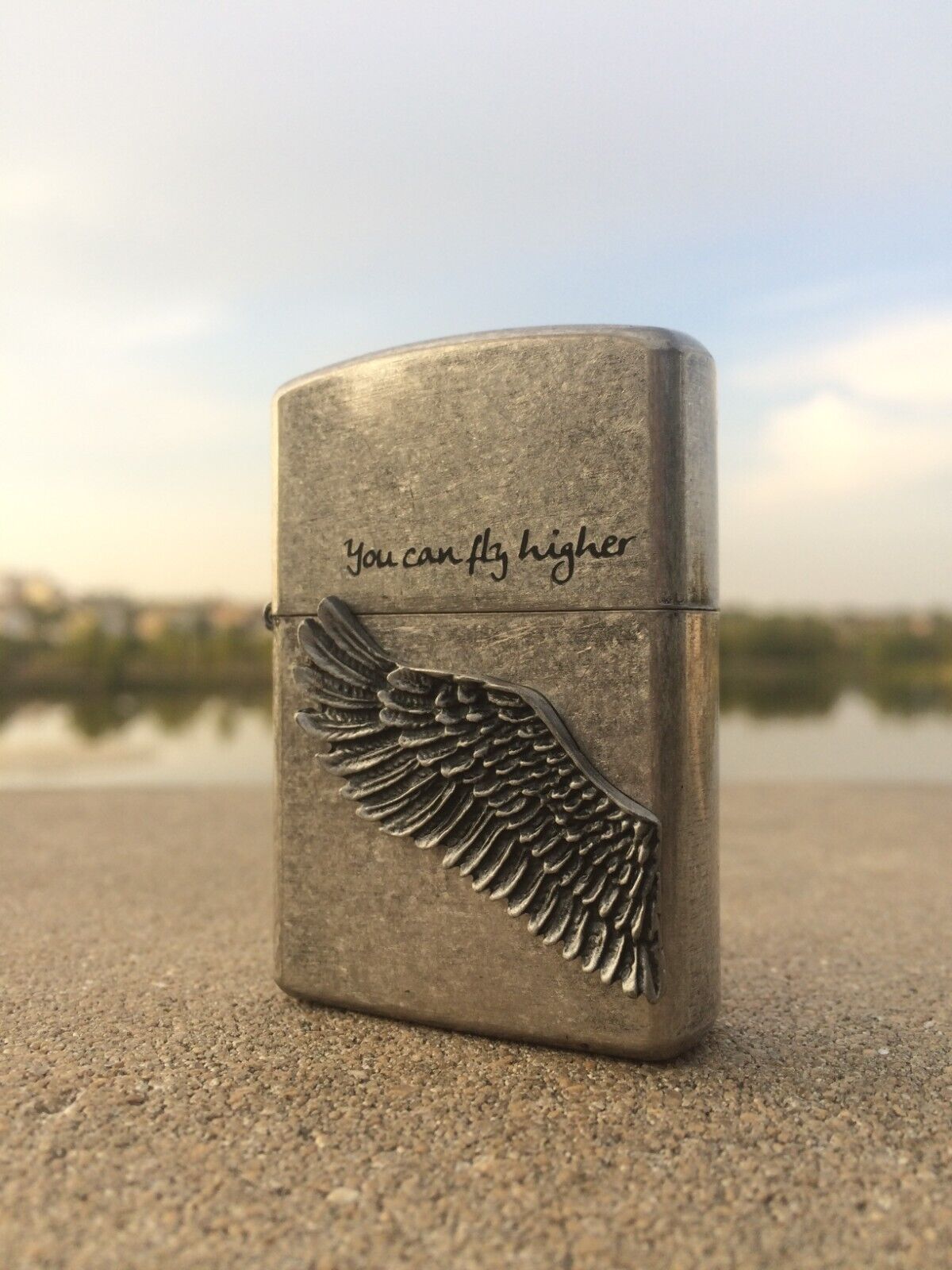 Zippo You Can Fly Higher Silver Brass Customized Engraved Lighter In 3d Style