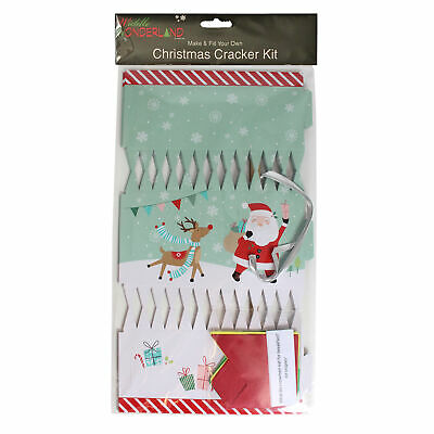 Christmas Cracker Kit Santa design - Pack of 6 - DIY - Make / Fill your Own