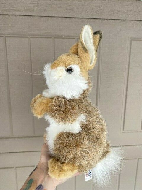 Hansa Caramel Brown Easter Bunny Baby Rabbit Stuffed Animal Plush Toy