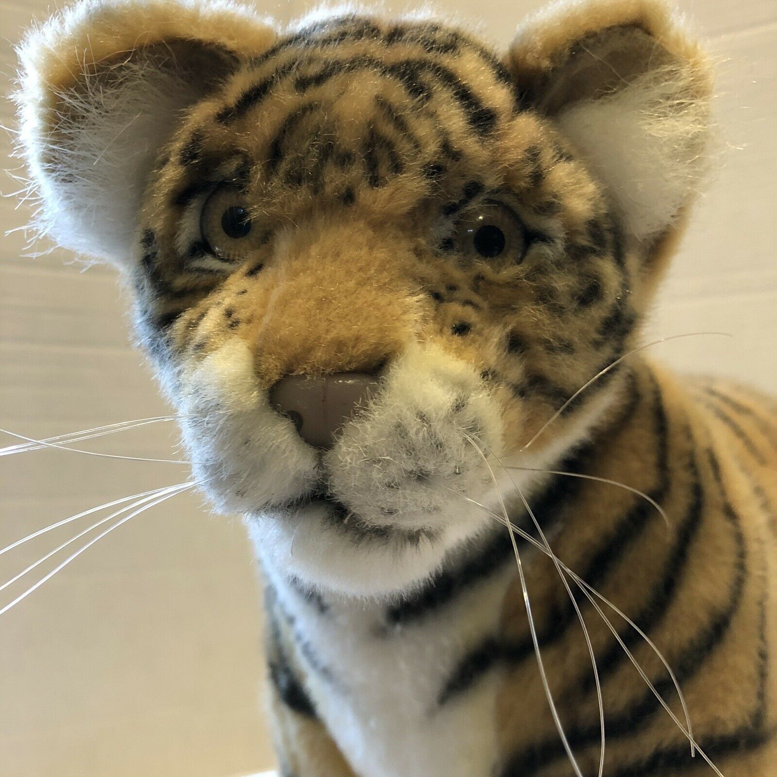 Realistic Hansa Tiger Cub Plush Stuffed Animal Standing Posable Legs 14”