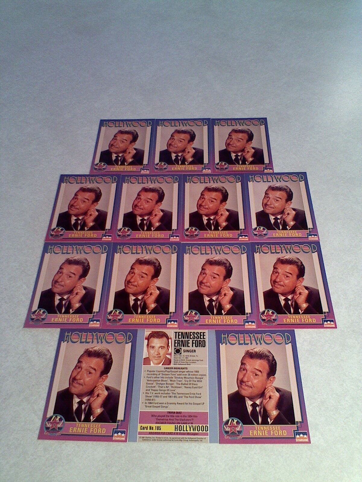 *****Tennessee Ernie Ford*****  Lot of 14 cards / Hollywood Walk of Fame
