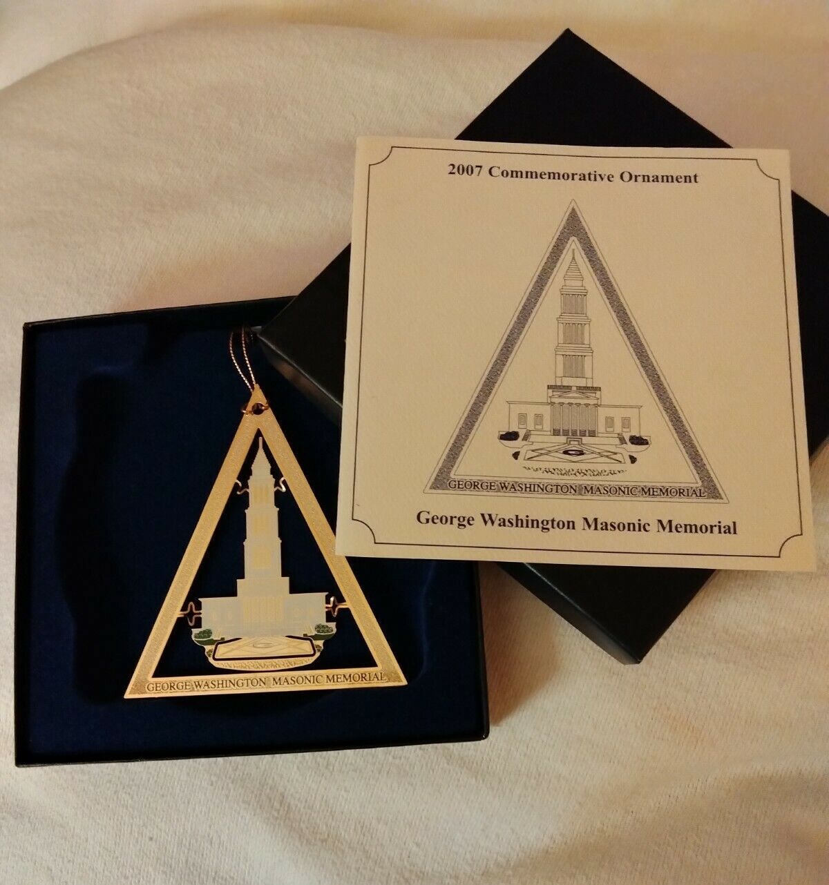 George Washington Masonic Memorial 2007 Commemorative Ornament With Box/booklet
