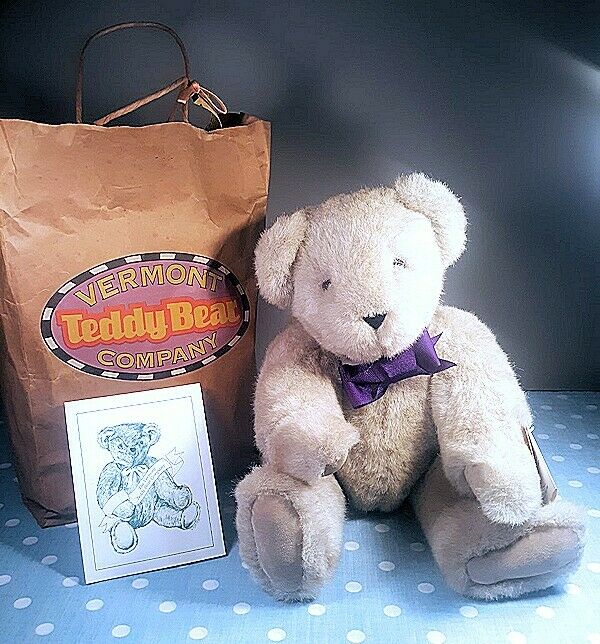 Vermont Teddy Bear Co. 1991 .. Nwt .. original Bag .. made In America .. Vintage