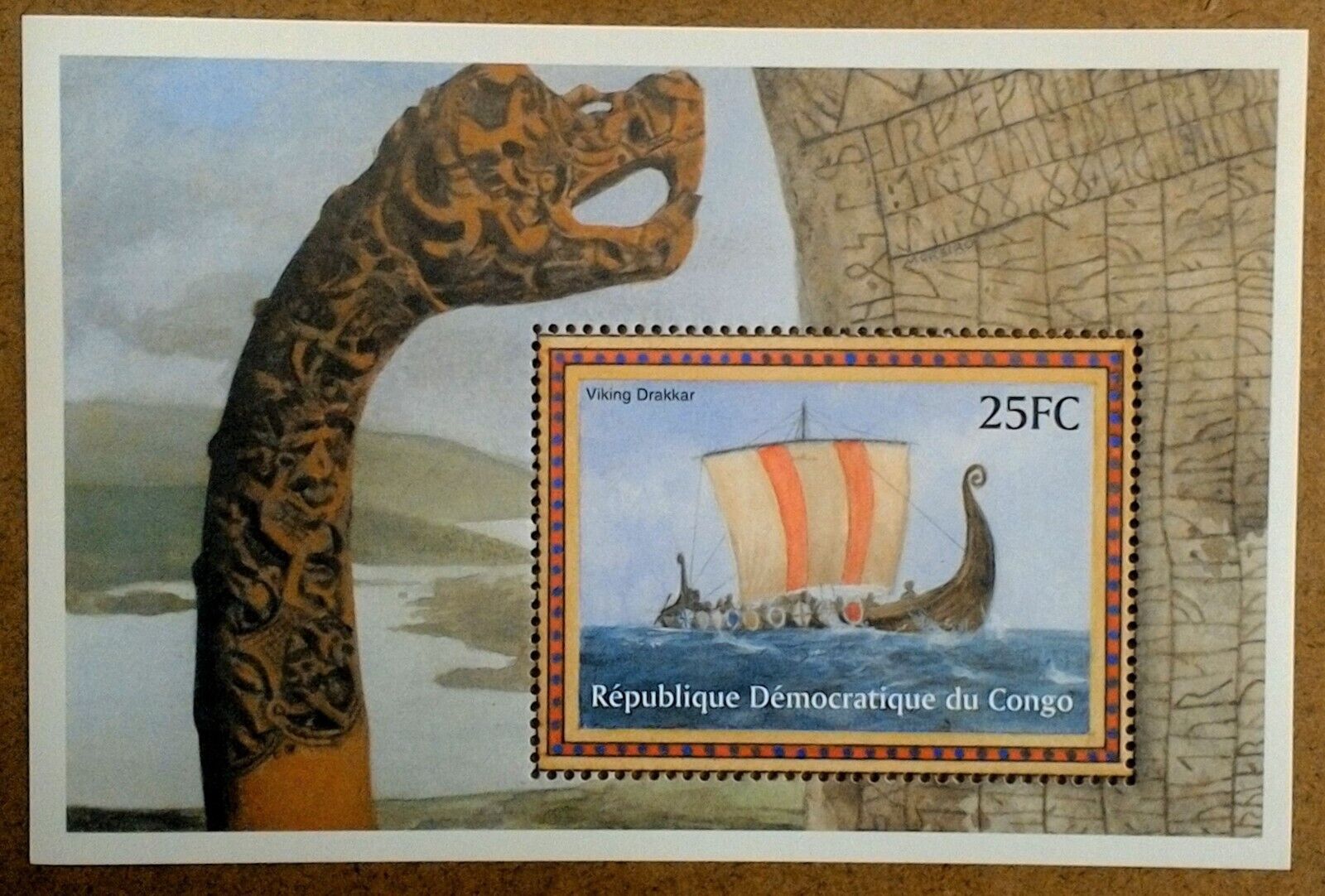 VINTAGE CLASSICS - Congo 2001 - Viking Ships, Boats - Souvenir Sheet - MNH