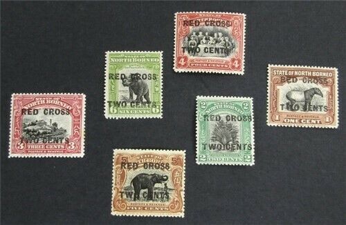 nystamps British North Borneo Stamp # B14-B19 Mint OG H  G27x3080