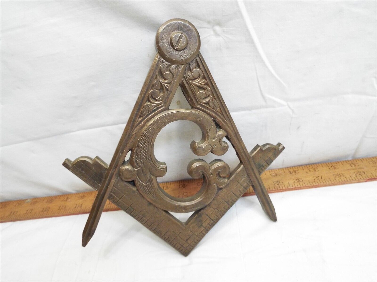 Brass or Bronze Masonic Wall or Door Plaque Symbol Mason Fraternal Sign