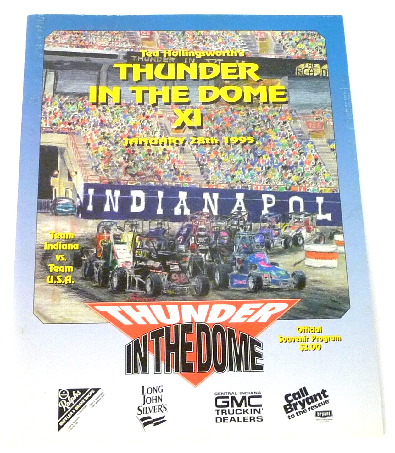USAC THUNDER in the DOME XI Official Race Program 1995 Ted Hollingsworth