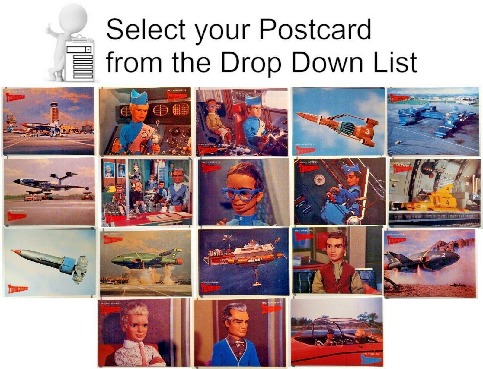 1988 Thunderbirds TV Series Postcard- Engale UK Import- U Pick Your Choice of 18