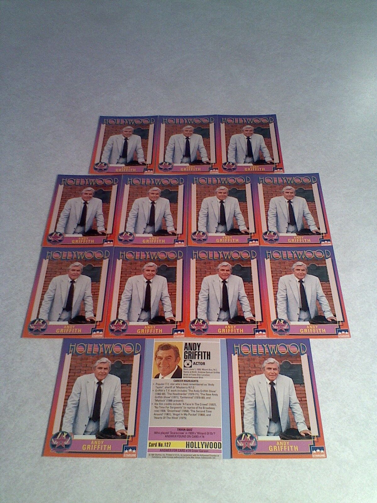 *****Andy Griffith*****  Lot of 14 cards / Hollywood Walk of Fame