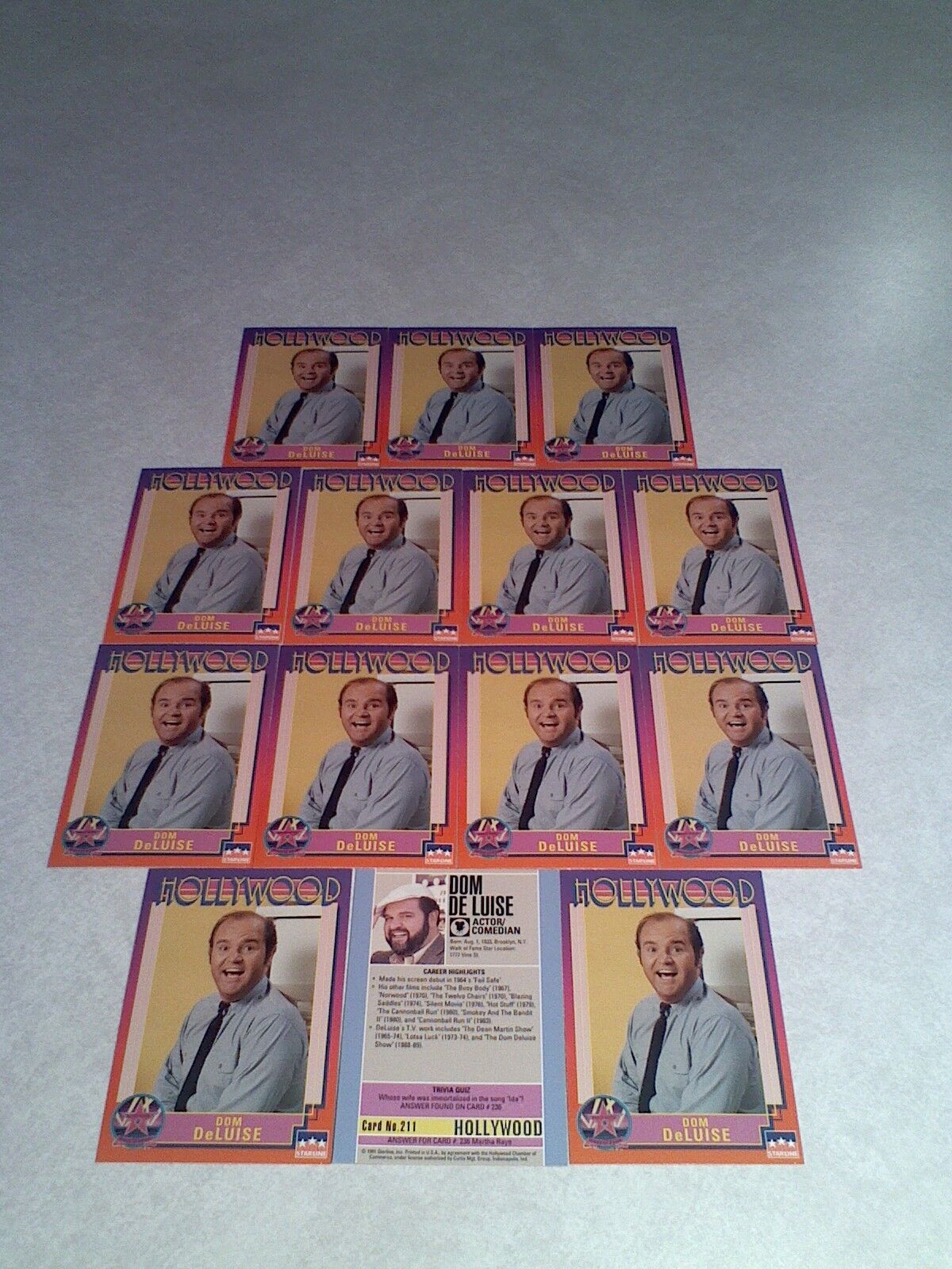*****Dom DeLuise*****  Lot of 14 cards / Hollywood Walk of Fame