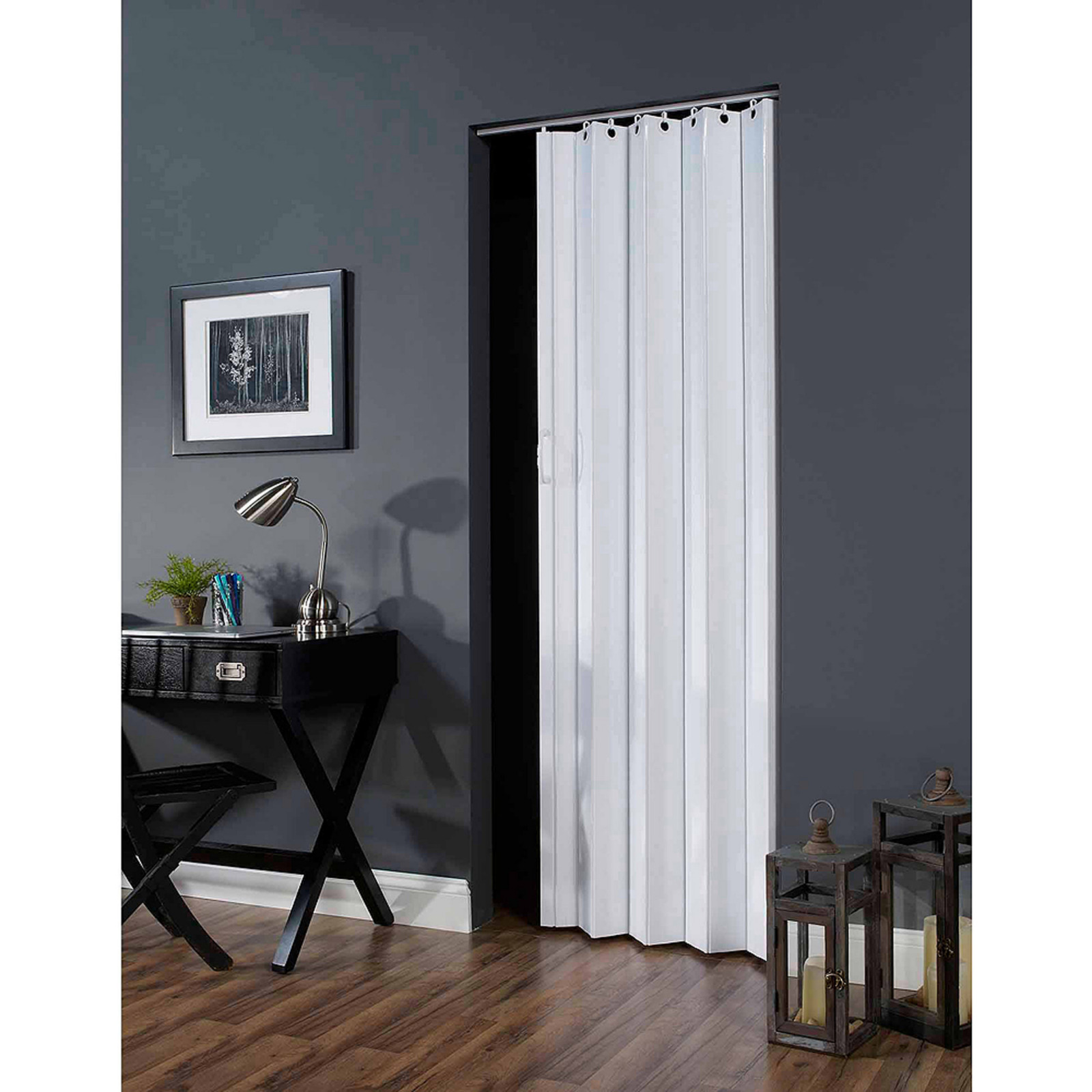 Folding Door Accordion Sliding Room Privacy Divider Closet 36 in X 80 in White