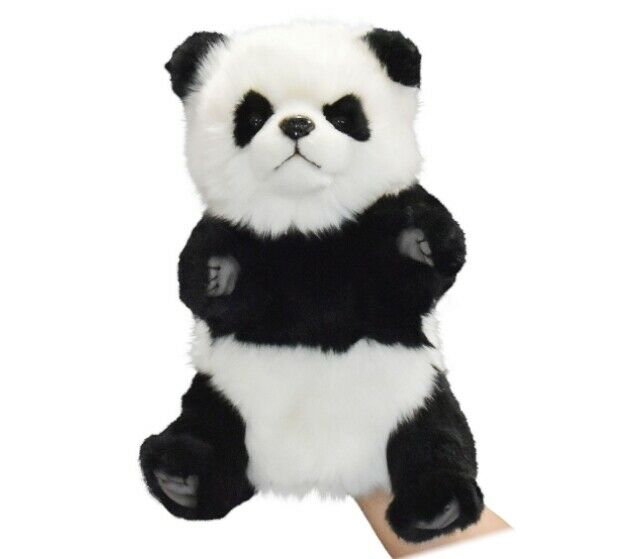 HANSA Stuffed Doll Giant Panda Hand Puppet Plush Toy from Japan BH7165