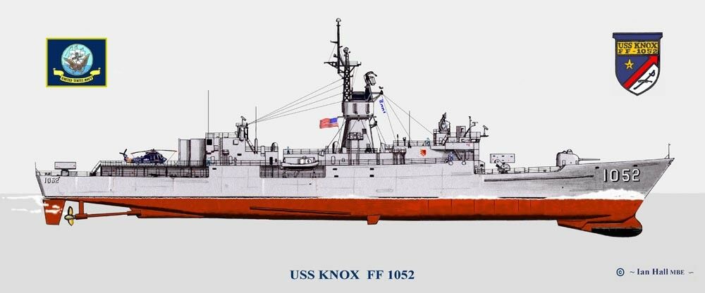 Uss	Knox Ff-1052 Ship Print Us Navy