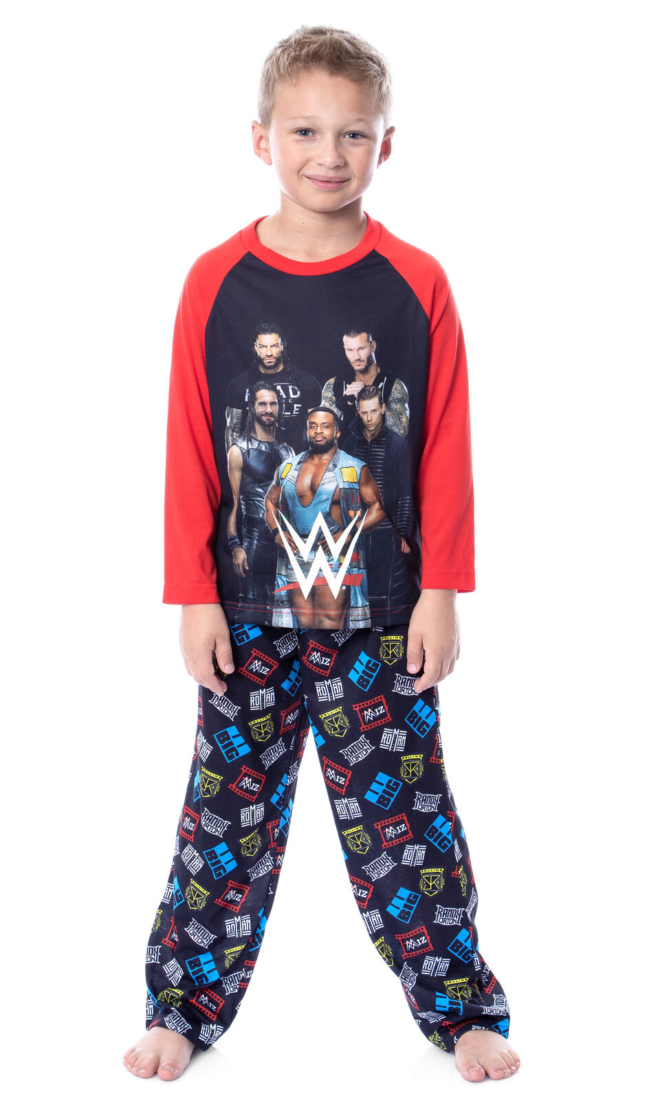 WWE Boys' Wrestling Randy Orton Roman Reigns Raglan Sleep Pajama Set