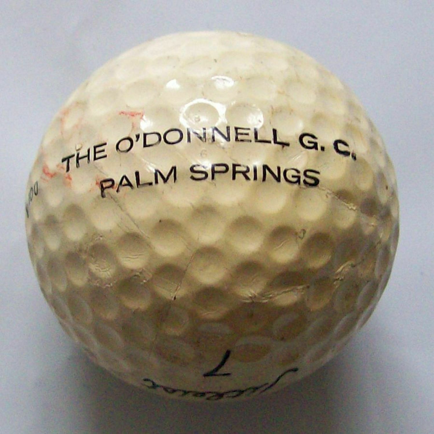 The O'Donnell Golf Club Palm Springs California one vintage Titleist golf ball