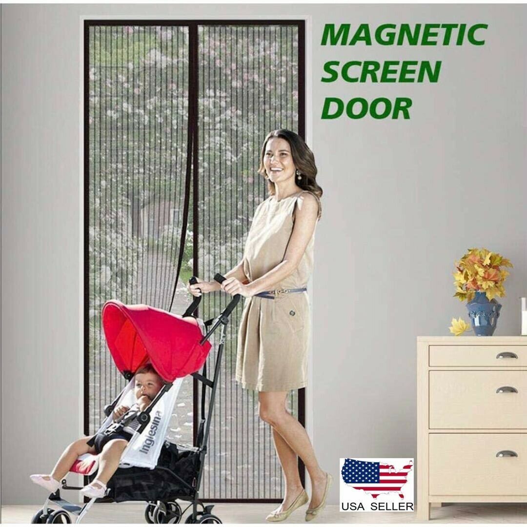 Screen Door Cover Magic Mesh Deluxe Magnetic Hands Free As Seen On Tv Style Item